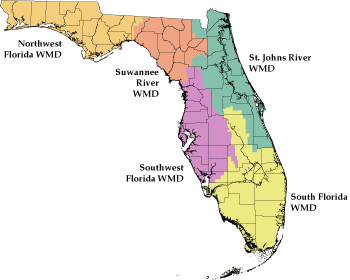 Florida Water Management Districts Map 2018